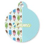 Popsicles and Polka Dots Round Pet ID Tag (Personalized)