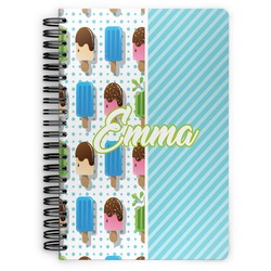 Popsicles and Polka Dots Spiral Notebook - 7x10 w/ Name or Text