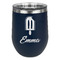 Popsicles and Polka Dots Stainless Wine Tumblers - Navy - Double Sided - Front