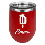 Popsicles and Polka Dots Stemless Stainless Steel Wine Tumbler - Red - Double Sided (Personalized)