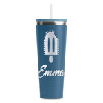 Popsicles and Polka Dots RTIC Everyday Tumbler with Straw - 28oz - Steel Blue - Double-Sided (Personalized)