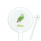 Popsicles and Polka Dots White Plastic 5.5" Stir Stick - Round - Closeup