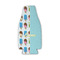 Popsicles and Polka Dots Zipper Bottle Cooler - FRONT (flat)