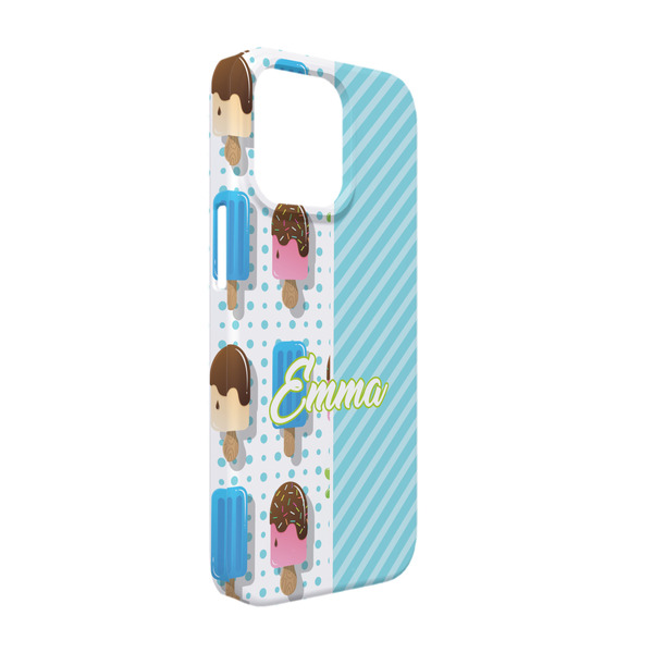 Custom Popsicles and Polka Dots iPhone Case - Plastic - iPhone 13 Pro (Personalized)