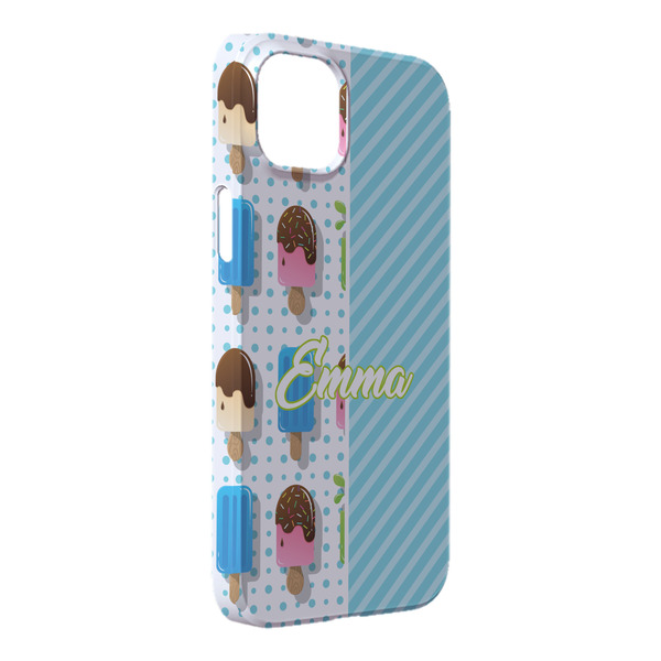 Custom Popsicles and Polka Dots iPhone Case - Plastic - iPhone 14 Plus (Personalized)