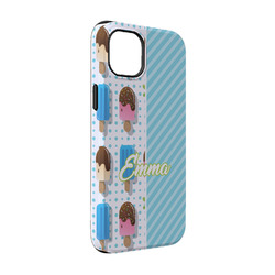 Popsicles and Polka Dots iPhone Case - Rubber Lined - iPhone 14 Pro (Personalized)