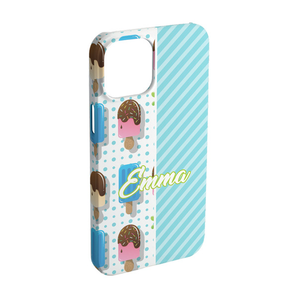 Custom Popsicles and Polka Dots iPhone Case - Plastic - iPhone 15 (Personalized)