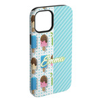 Popsicles and Polka Dots iPhone Case - Rubber Lined - iPhone 15 Plus (Personalized)