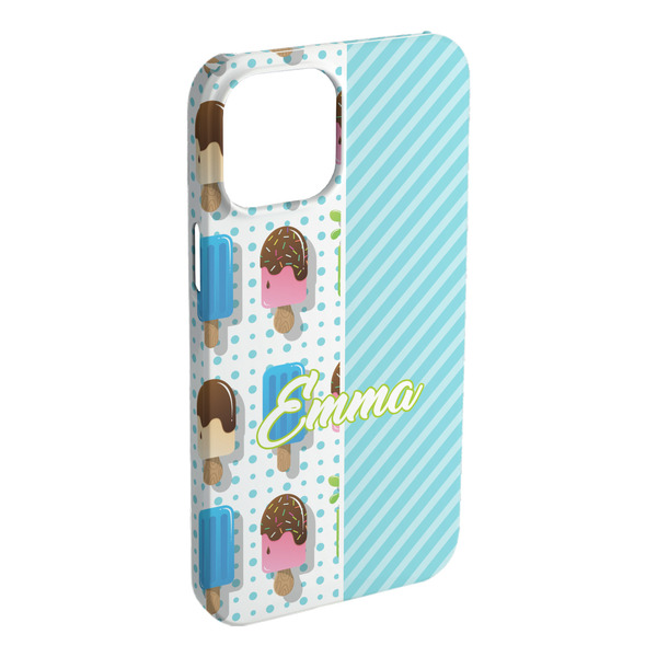 Custom Popsicles and Polka Dots iPhone Case - Plastic - iPhone 15 Pro Max (Personalized)