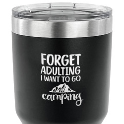 Camping Quotes & Sayings 30 oz Stainless Steel Tumbler - Black - Double Sided