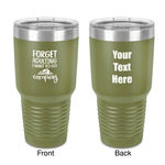 Camping Quotes & Sayings 30 oz Stainless Steel Tumbler - Olive - Double-Sided