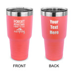 Camping Quotes & Sayings 30 oz Stainless Steel Tumbler - Coral - Double Sided