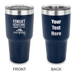 Camping Quotes & Sayings 30 oz Stainless Steel Tumbler - Navy - Double Sided