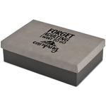 Camping Quotes & Sayings Large Gift Box w/ Engraved Leather Lid