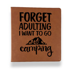 Camping Quotes & Sayings Leather Binder - 1" - Rawhide