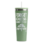 Camping Quotes & Sayings RTIC Everyday Tumbler with Straw - 28oz - Light Green - Single-Sided