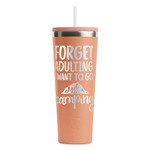 Camping Quotes & Sayings RTIC Everyday Tumbler with Straw - 28oz - Peach - Double-Sided