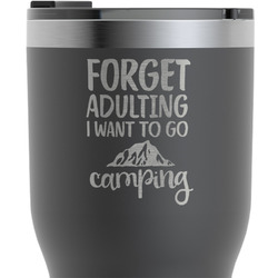 Camping Quotes & Sayings RTIC Tumbler - Black - Engraved Front & Back