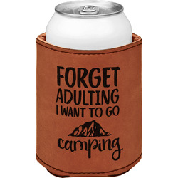 Camping Quotes & Sayings Leatherette Can Sleeve - Double Sided