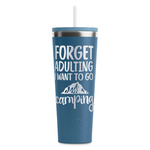 Camping Quotes & Sayings RTIC Everyday Tumbler with Straw - 28oz - Steel Blue - Double-Sided