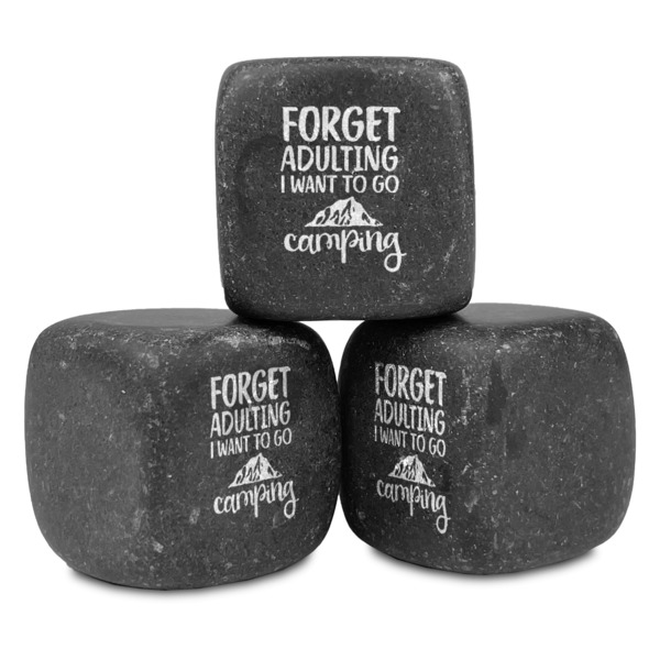 Custom Camping Quotes & Sayings Whiskey Stone Set