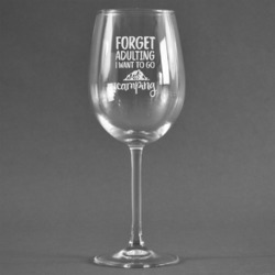 Camping Quotes & Sayings Wine Glass (Single)