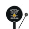 Camping Sayings & Quotes (Color) Black Plastic 5.5" Stir Stick - Round - Closeup