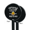 Camping Sayings & Quotes (Color) Black Plastic 5.5" Stir Stick - Single Sided - Round - Front & Back
