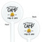 Camping Sayings & Quotes (Color) White Plastic 5.5" Stir Stick - Double Sided - Round - Front & Back