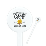 Camping Sayings & Quotes (Color) Round Plastic Stir Sticks