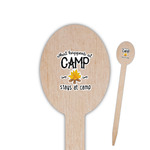Camping Sayings & Quotes (Color) Oval Wooden Food Picks