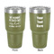 Aunt Quotes and Sayings 30 oz Stainless Steel Ringneck Tumbler - Olive - Double Sided - Front & Back