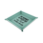 Aunt Quotes and Sayings Faux Leather Dice Tray - 6" x 6" - Teal