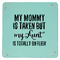 Aunt Quotes and Sayings 9" x 9" Teal Leatherette Snap Up Tray - APPROVAL