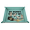 Aunt Quotes and Sayings 9" x 9" Teal Leatherette Snap Up Tray - STYLED