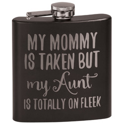 Aunt Quotes and Sayings Black Flask Set