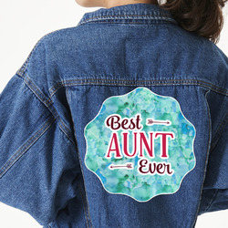 Aunt Quotes and Sayings Twill Iron On Patch - Custom Shape - 3XL - Set of 4