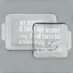 Aunt Quotes and Sayings Set of Glass Baking & Cake Dish - 13in x 9in & 8in x 8in