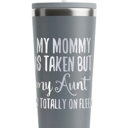 Aunt Quotes and Sayings RTIC Everyday Tumbler with Straw - 28oz - Grey - Double-Sided