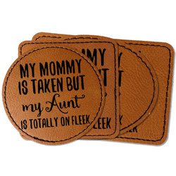 Aunt Quotes and Sayings Faux Leather Iron On Patch