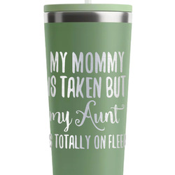 Aunt Quotes and Sayings RTIC Everyday Tumbler with Straw - 28oz - Light Green - Double-Sided