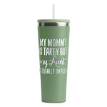 Aunt Quotes and Sayings RTIC Everyday Tumbler with Straw - 28oz - Light Green - Double-Sided