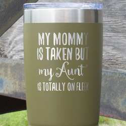 Aunt Quotes and Sayings 20 oz Stainless Steel Tumbler - Olive - Single Sided