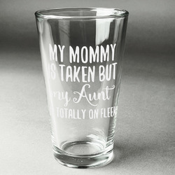 Aunt Quotes and Sayings Pint Glass - Engraved (Single)