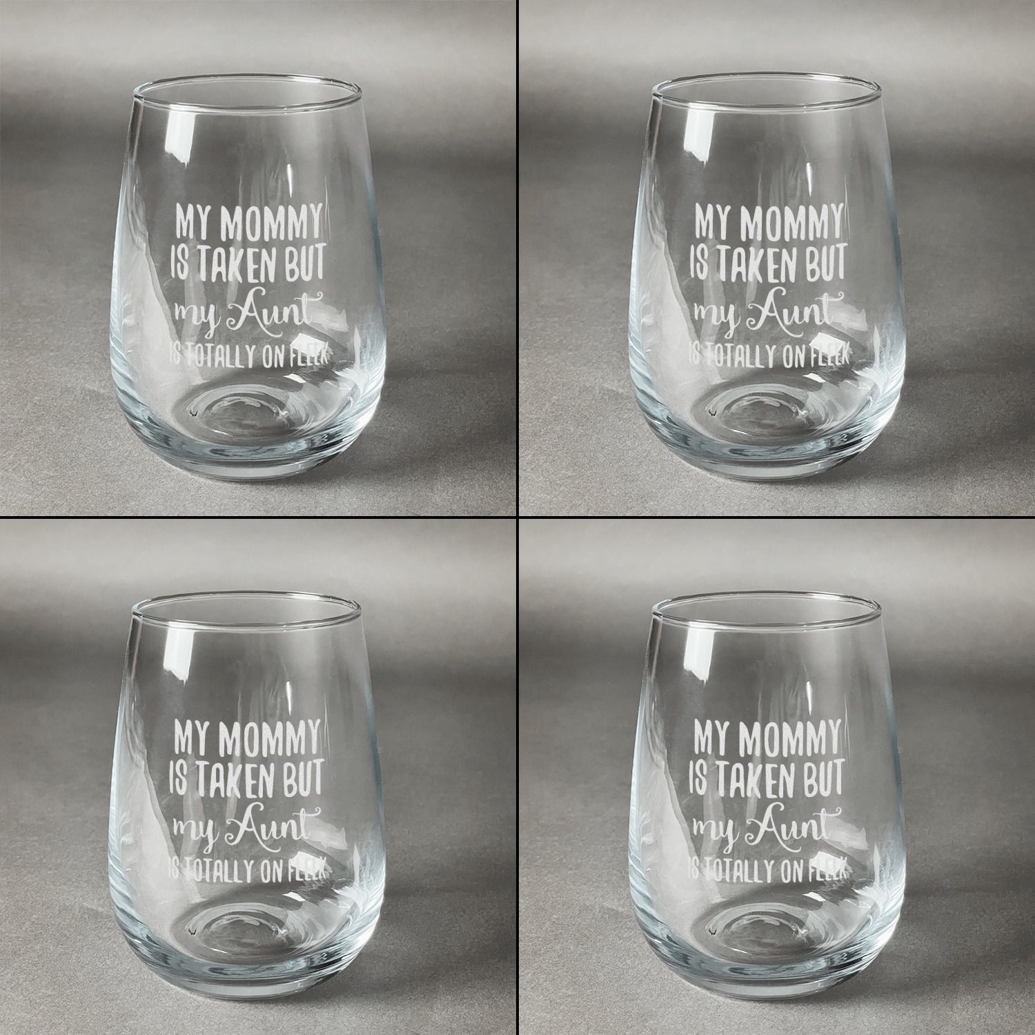 Personalized Wine Glass for Aunt Best Aunt Ever Etched 