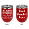 Aunt Quotes and Sayings Stainless Wine Tumblers - Red - Double Sided - Approval