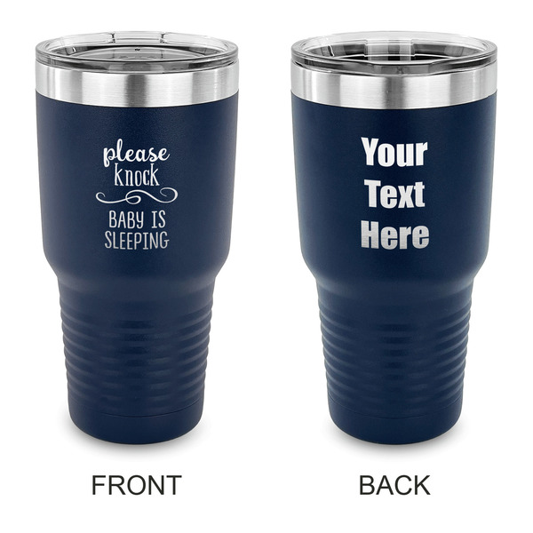 Custom Baby Quotes 30 oz Stainless Steel Tumbler - Navy - Double Sided