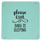 Baby Quotes 9" x 9" Teal Leatherette Snap Up Tray - APPROVAL