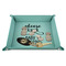 Baby Quotes 9" x 9" Teal Leatherette Snap Up Tray - STYLED