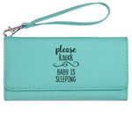 Baby Quotes Ladies Leatherette Wallet - Laser Engraved- Teal